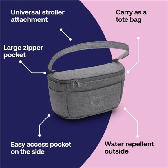 Organizer - Compact Size Multi-pocket Diaper Bag - Universal (Grey Melange) - Picture 6 of 6
